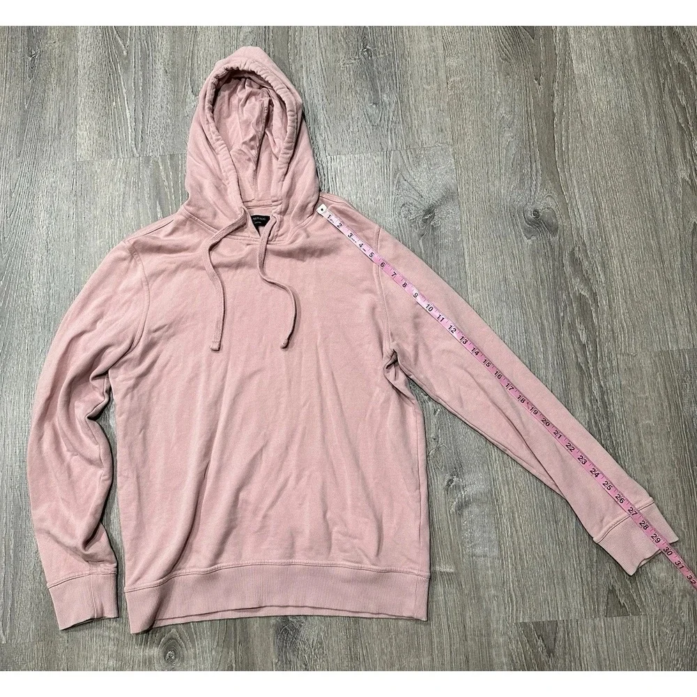 Banana Republic Hoodie‎ Men's Medium Salmon Organic Cotton Heavyweight Hoodie
